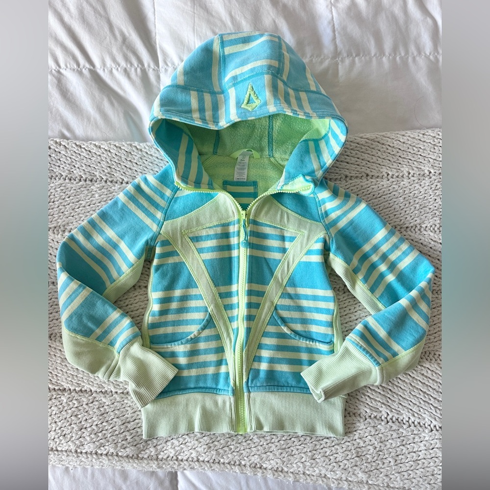 IVIVVA BY LULULEMON GIRLS FUN PRINT SCUBA THICK ZIP HOODIE GIRLS SIZE 6